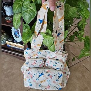 Floral Butterfly Tote Bag